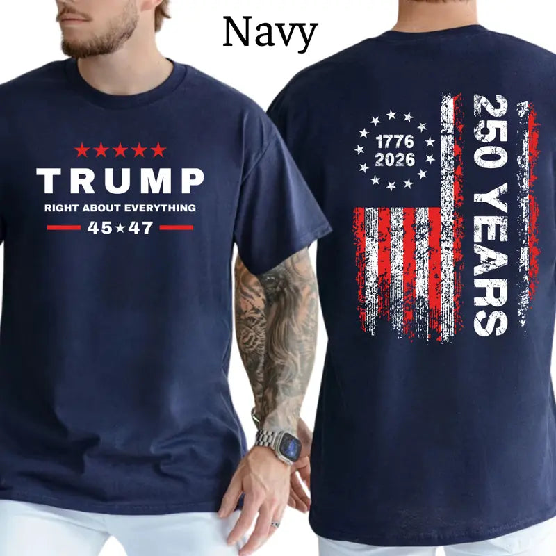 250 Years Of Freedom T-Shirt, Celebrate 250 Years Mens Shirts, Conservative Political Graphics Tee, Patriotism Graphics Shirt, Men's Gifts, Casual Menswear, For Men