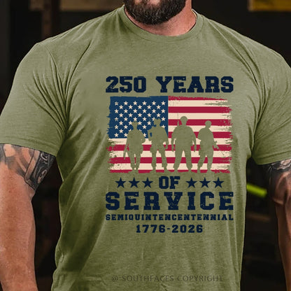 250 Years Of Seryice Semiouintencentennial 1776-2026 T-Shirt