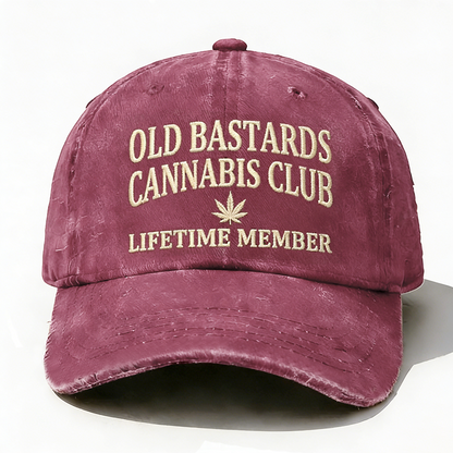 Old Bastards Cannabis Club Lifetime Member Embroidery Hat