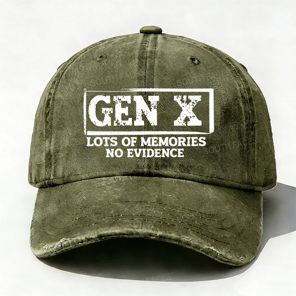 Gen X Lots Of Memories No Evidence Baseball Cap
