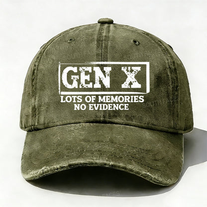 Gen X Lots Of Memories No Evidence Baseball Cap