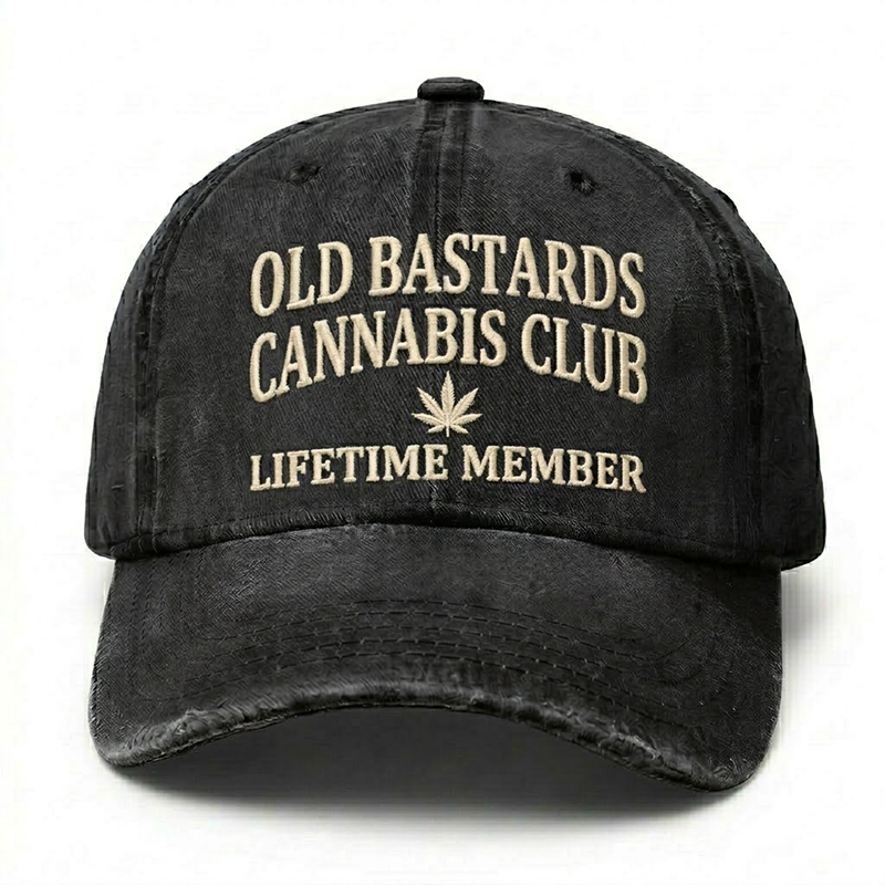 Old Bastards Cannabis Club Lifetime Member Embroidery Hat