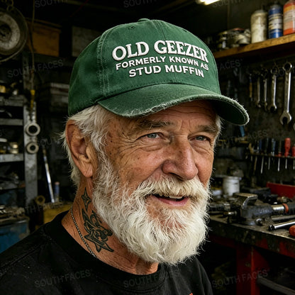 Personalized Old Geezer Formerly Known As Stud Muffin Custom Embroidery Hat