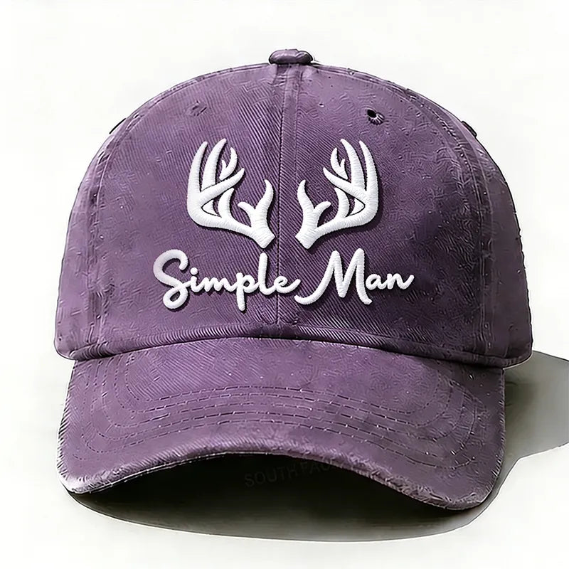 Embroidered ¡°Simple Man ¡± Hat