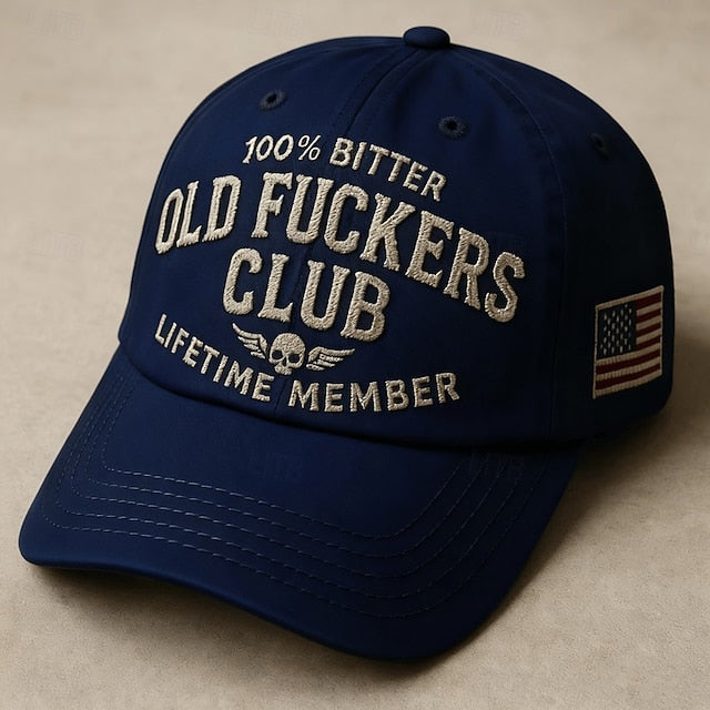 100% Bitter Old F*ckers Club Lifetime Member Embroidery Hat