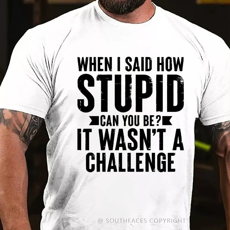 When I Said How Stupid Can You Be? It Wasn't A Challenge T-Shirt