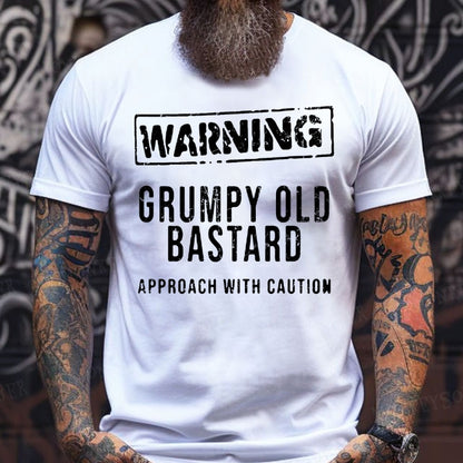 Warning Grumpy Old Bastard Approach With Caution shirts