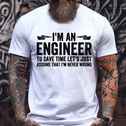 I Am An Engineer To Save Time,Let's Just Assume That I'm Never Wrong T-Shirts