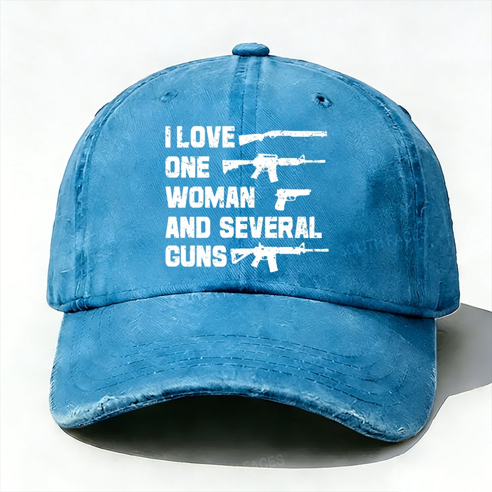 I Love One Woman And Several Guns Funny baseball cap