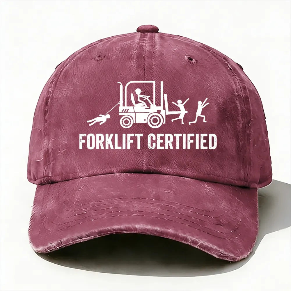 Funny Forklift Certified Baseball Cap