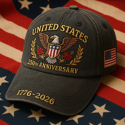 U.S. 250th Anniversary Embroidery-style print Hat