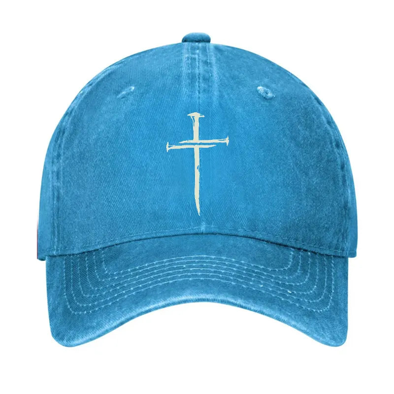 Cross Print Christian Hat