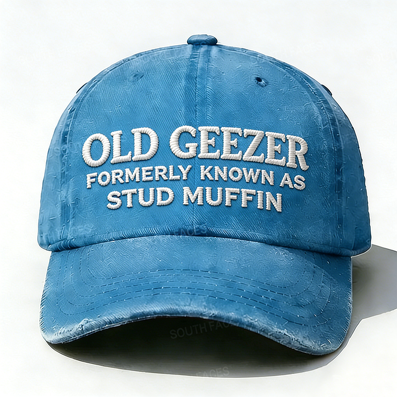 Personalized Old Geezer Formerly Known As Stud Muffin Custom Embroidery Hat