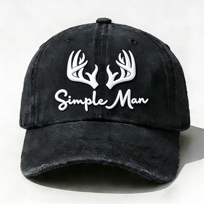 Embroidered ¡°Simple Man ¡± Hat