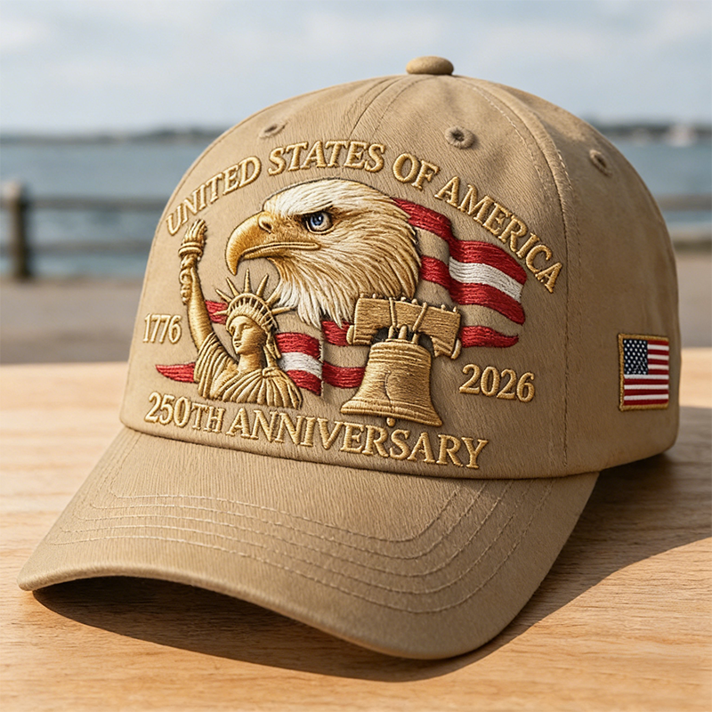 Celebrating the 250th Anniversary of the United States Vintage Embroidered Baseball Cap