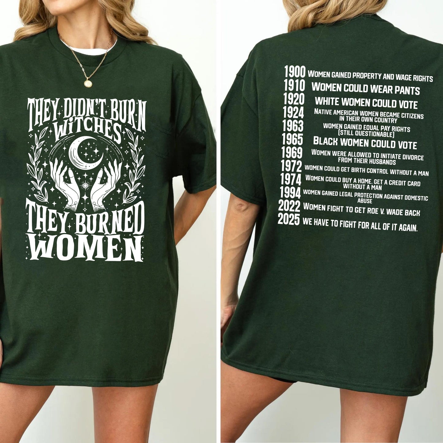 They Didn't Burn Witches They Burned Women Unisex T-shirt/Crewneck/Hoodie