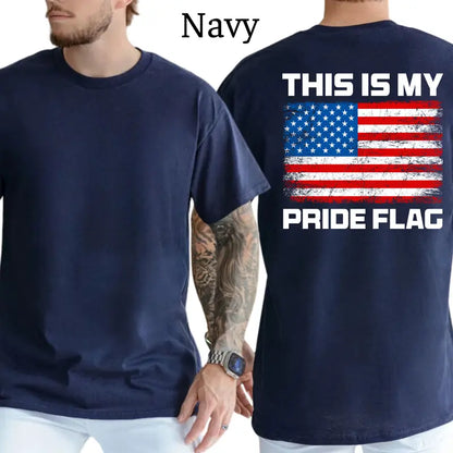 This Is My Pride Flag Funny T-Shirt, Patriot Mens Shirts Funny, Conservative Political Graphics Tee, Political Graphics Shirt, Men's Gifts, Casual Menswear, For Men