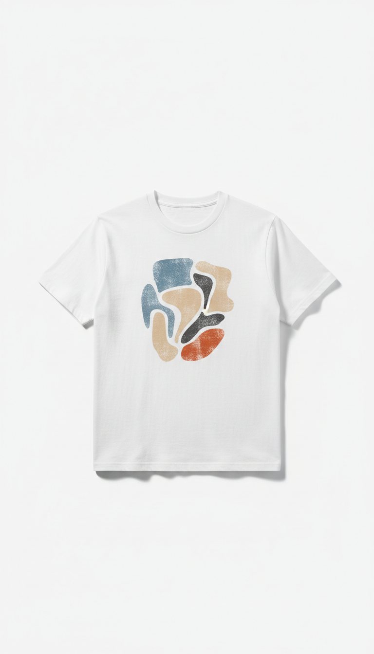 Cotton Tee With Clean Lines