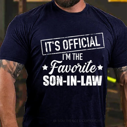 It's Official I'm The Favorite Son In Law T-Shirt