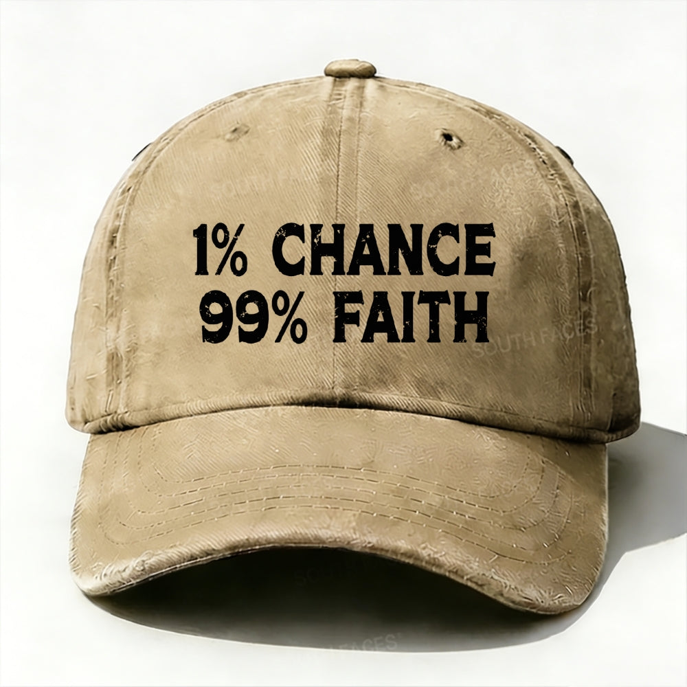 1% Chance 99% Faith Baseball Cap