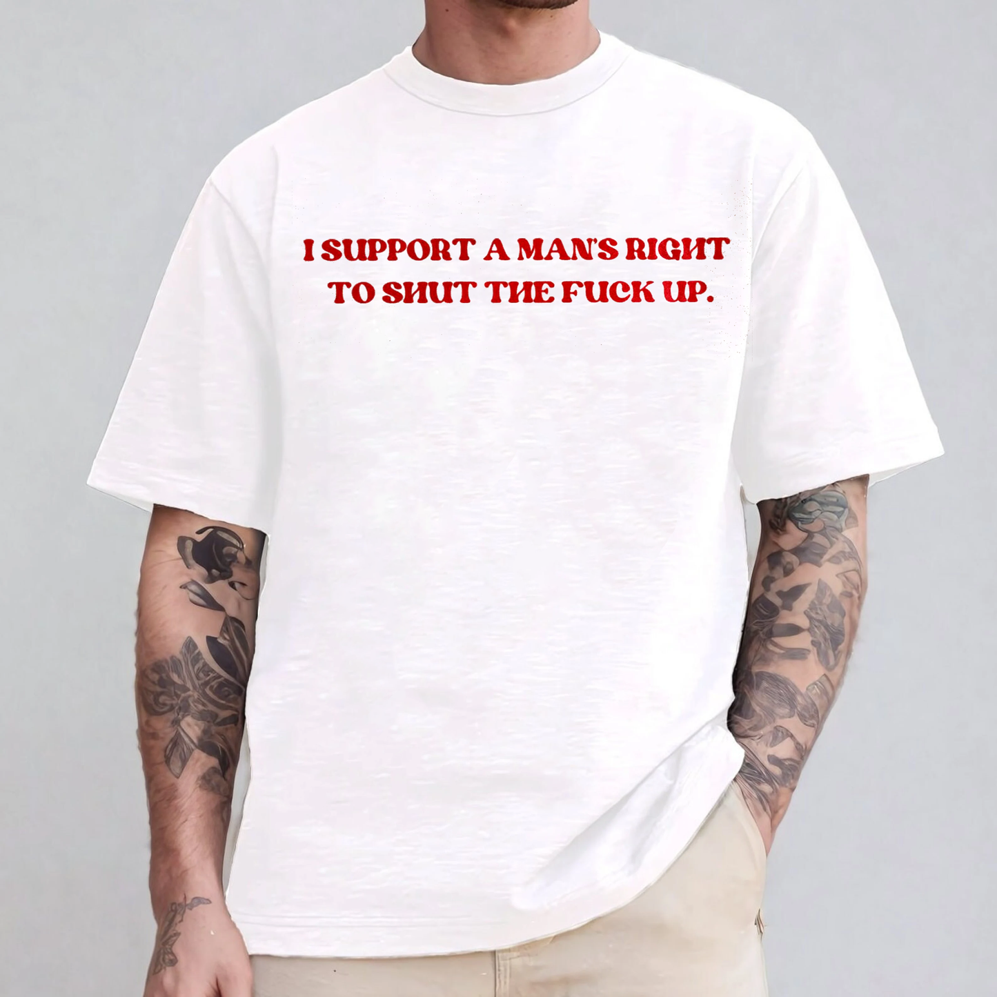 I Support A Man Right To STFU Shirt Y2K Funny Girl Meme Viral Unisex Shirts/Crewneck/Hoodie