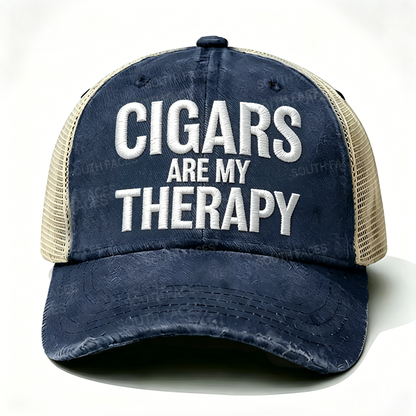 Embroidered ¡° Cigars Are My Therapy ¡± Trucker Cap