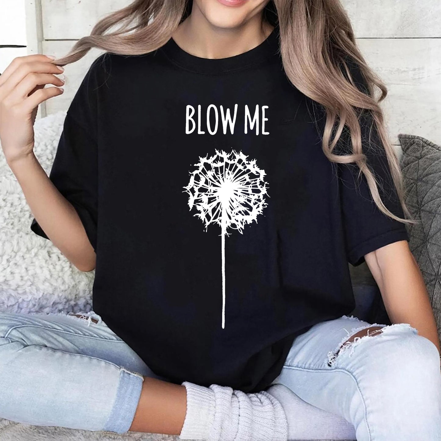 Blowing on dandelion petals Unisex Shirts/Crewneck/Hoodie