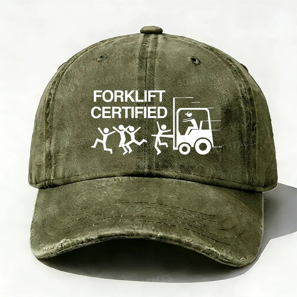 Forklift Certified Funny baseball cap