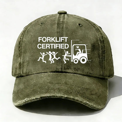 Forklift Certified Funny baseball cap