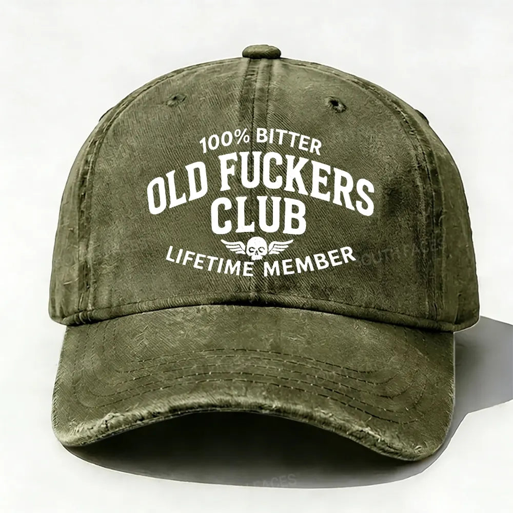 100% Bitter Old Fuckers Club Lifetime Member baseball cap