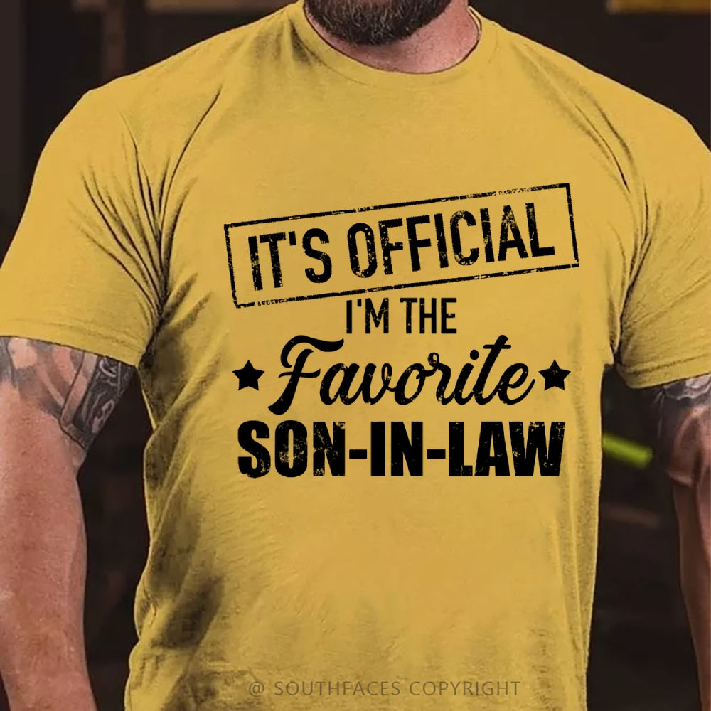 It's Official I'm The Favorite Son In Law T-Shirt