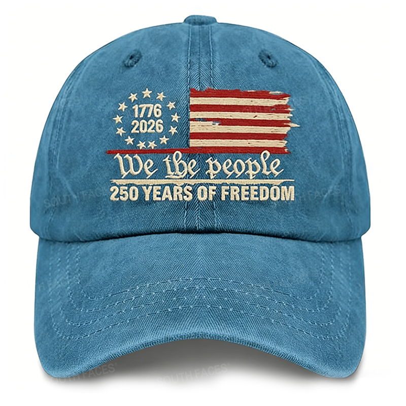 Personalized U.S. Bicentennial Commemorative ¡°250 Years of Freedom 1776-2026¡± Vintage Embroidered Baseball Cap - Custom Slogan