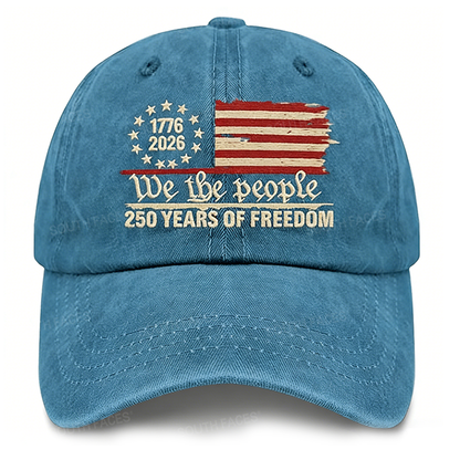 Personalized U.S. Bicentennial Commemorative ¡°250 Years of Freedom 1776-2026¡± Vintage Embroidered Baseball Cap - Custom Slogan