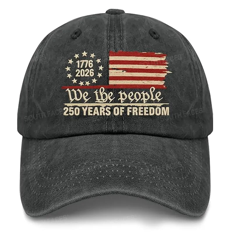 Personalized U.S. Bicentennial Commemorative ¡°250 Years of Freedom 1776-2026¡± Vintage Embroidered Baseball Cap - Custom Slogan