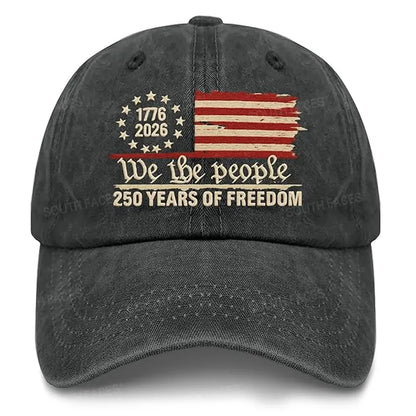 Personalized U.S. Bicentennial Commemorative ¡°250 Years of Freedom 1776-2026¡± Vintage Embroidered Baseball Cap - Custom Slogan