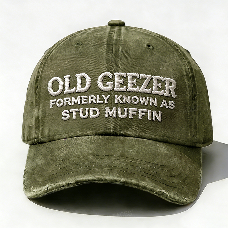 Personalized Old Geezer Formerly Known As Stud Muffin Custom Embroidery Hat