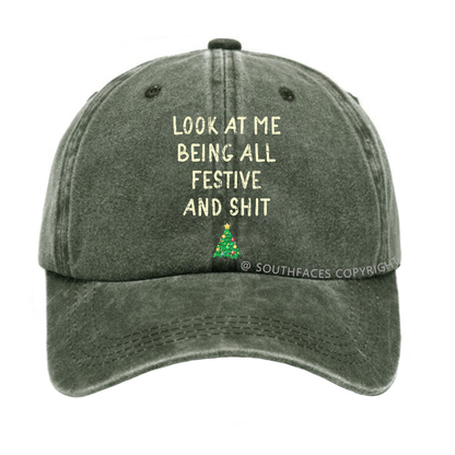 Look At Me Being All Festive And Shit Funny Christmas Hat