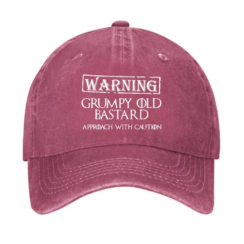 Warning Grumpy Old Bastard Approach With Caution Hat
