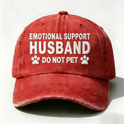 Emotional Support Husband Do Not Pet Embroidered Hat
