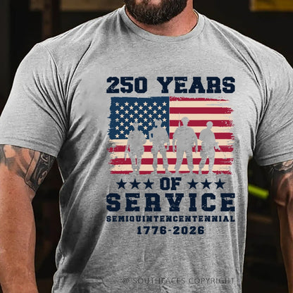 250 Years Of Seryice Semiouintencentennial 1776-2026 T-Shirt