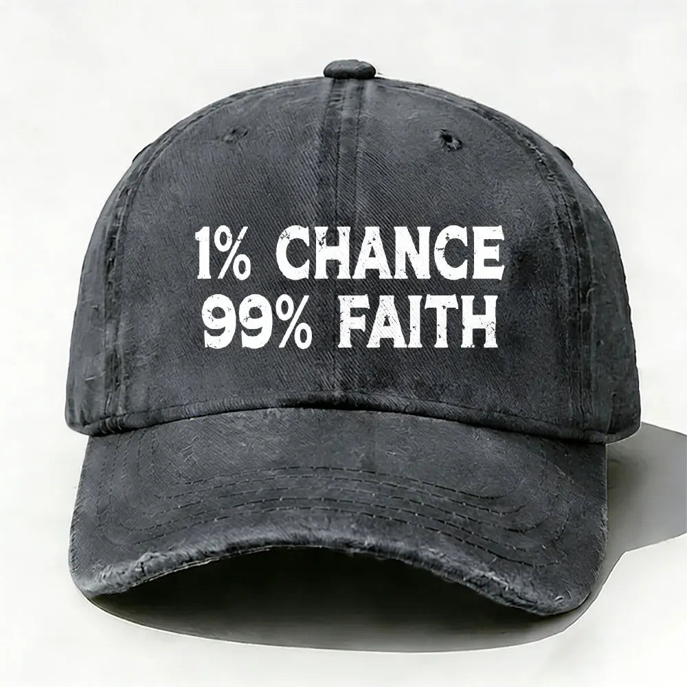 1% Chance 99% Faith Baseball Cap