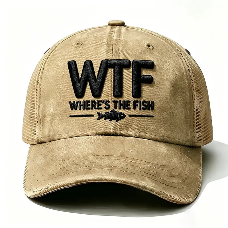 Embroidered ¡°WTF Where's The Fish¡± Trucker Cap