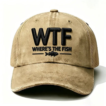 Embroidered ¡°WTF Where's The Fish¡± Trucker Cap