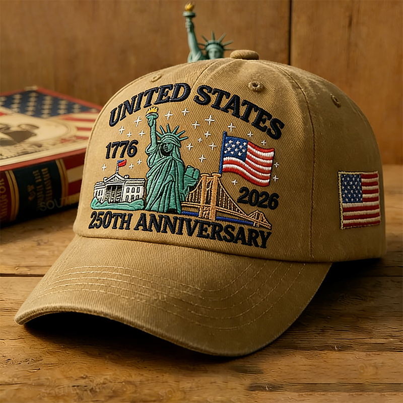 ¡°250th Anniversary of the United States¡± Patriotic Embroidered Baseball Cap