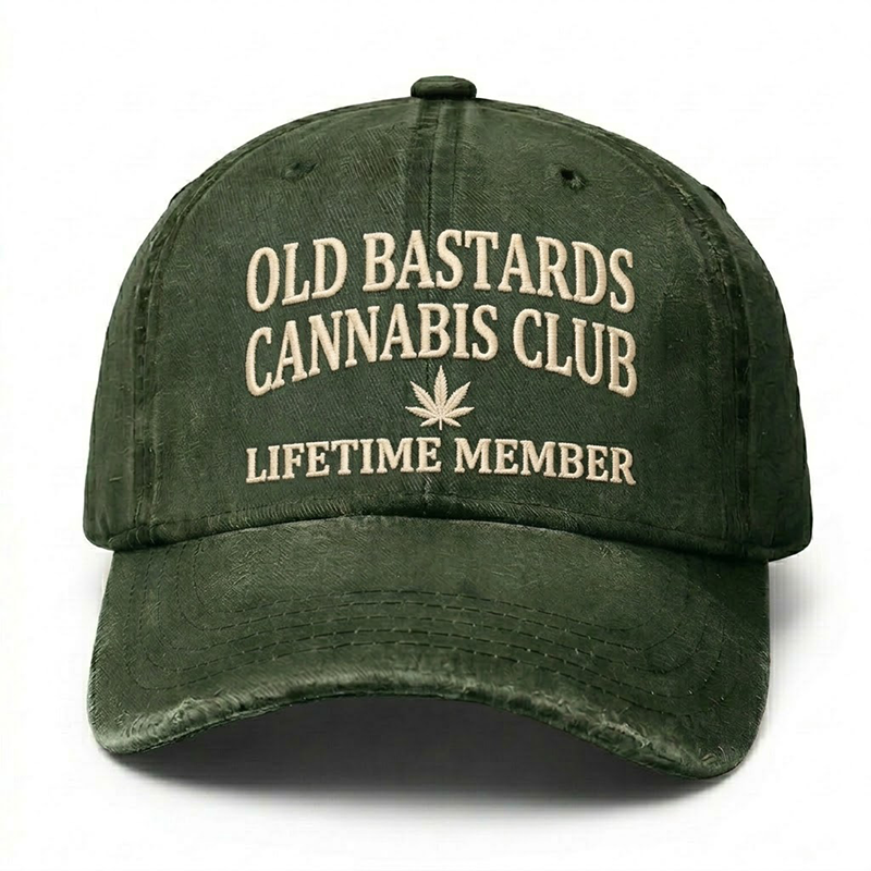 Old Bastards Cannabis Club Lifetime Member Embroidery Hat