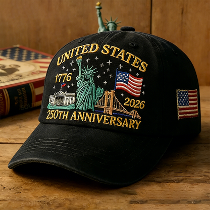 ¡°250th Anniversary of the United States¡± Patriotic Embroidered Baseball Cap