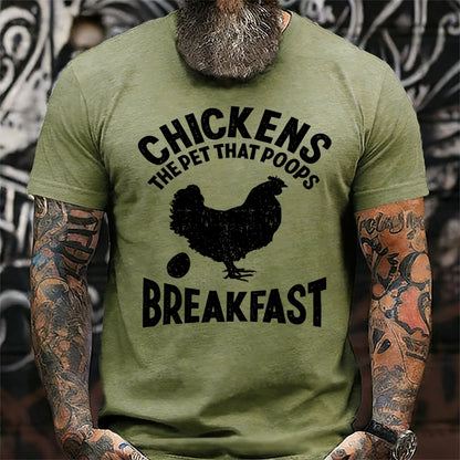 Chickens The Pet That Poops Breakfast Funny T-Shirts