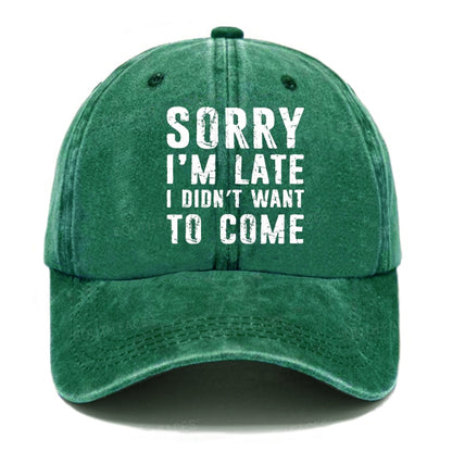 Sorry I'm Late. I Didn't Want To Come Funny Hats