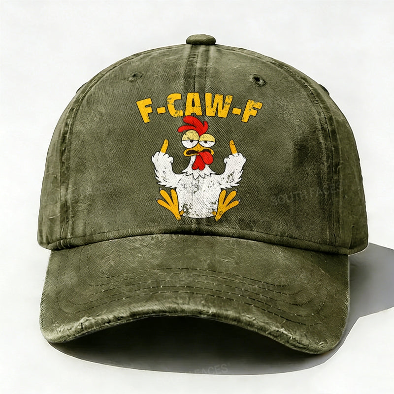 F-CAW-F Rooster Funny Baseball Hat