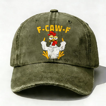 F-CAW-F Rooster Funny Baseball Hat